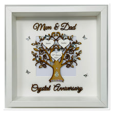 Load image into Gallery viewer, 15th Crystal 15 Years Wedding Anniversary Frame - Mum & Dad
