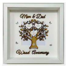 Load image into Gallery viewer, 5th Wood 5 Years Wedding Anniversary Frame - Mum & Dad