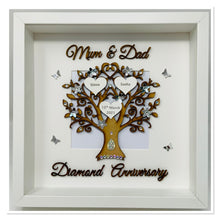 Load image into Gallery viewer, 60th Diamond 60 Years Wedding Anniversary Frame - Mum & Dad