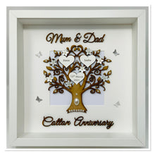 Load image into Gallery viewer, 2nd Cotton 2 Years Wedding Anniversary Frame - Mum & Dad