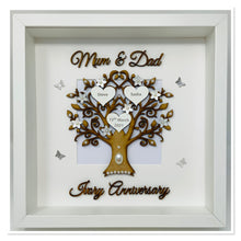 Load image into Gallery viewer, 14th Ivory 14 Years Wedding Anniversary Frame - Mum & Dad