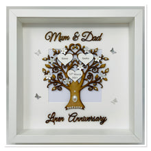 Load image into Gallery viewer, 4th Linen 4 Years Wedding Anniversary Frame - Mum & Dad