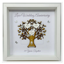 Load image into Gallery viewer, 39th Lace 39 Years Wedding Anniversary Frame - Message