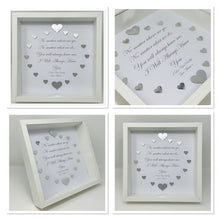 Load image into Gallery viewer, 'I Will Always Have You' Silver Love Hearts Quote Frame