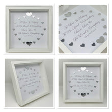 Load image into Gallery viewer, 'To Love & Be Loved' Silver Love Hearts Quote Frame