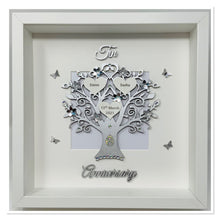 Load image into Gallery viewer, 10th Tin 10 Years Wedding Anniversary Frame - Wooden Metallic