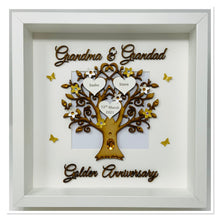 Load image into Gallery viewer, 50th Golden 50 Years Wedding Anniversary Frame - Grandma & Grandad
