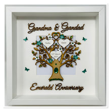 Load image into Gallery viewer, 55th Emerald 55 Years Wedding Anniversary Frame - Grandma & Grandad