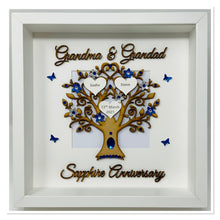 Load image into Gallery viewer, 45th Sapphire 45 Years Wedding Anniversary Frame - Grandma & Grandad