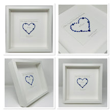 Load image into Gallery viewer, 65th Blue Sapphire 65 Years Wedding Anniversary Frame - Gem Heart