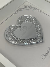 Load image into Gallery viewer, 10th Tin 10 Years Wedding Anniversary Frame - Intricate Mirror Heart