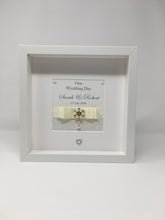 Load image into Gallery viewer, Wedding Day Ribbon Frame - Ivory Flocked