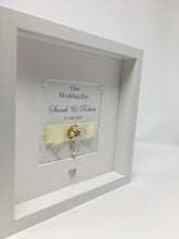 Load image into Gallery viewer, Wedding Day Ribbon Frame - Ivory Flocked