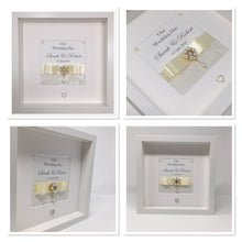 Load image into Gallery viewer, Wedding Day Ribbon Frame - Ivory Flocked