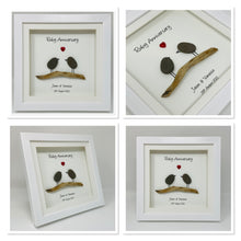 Load image into Gallery viewer, 40th Ruby 40 Years Wedding Anniversary Frame - Pebble Birds