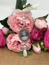 Load image into Gallery viewer, Wedding Bouquet Photo Memory Charm - 'Pearl Angel'