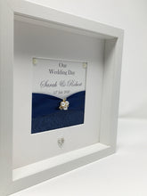 Load image into Gallery viewer, Wedding Day Ribbon Frame - Navy Pebble