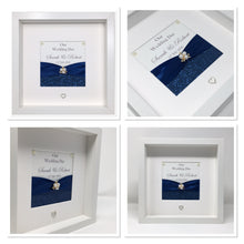 Load image into Gallery viewer, Wedding Day Ribbon Frame - Navy Pebble