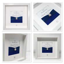 Load image into Gallery viewer, Wedding Day Ribbon Frame - Navy Glitter