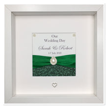 Load image into Gallery viewer, Wedding Day Ribbon Frame - Green Pebble