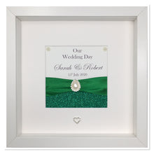 Load image into Gallery viewer, Wedding Day Ribbon Frame - Green Glitter