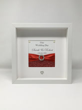Load image into Gallery viewer, Wedding Day Ribbon Frame - Red Pebble