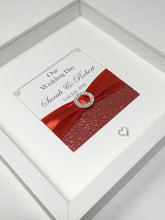 Load image into Gallery viewer, Wedding Day Ribbon Frame - Red Pebble