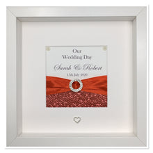 Load image into Gallery viewer, Wedding Day Ribbon Frame - Red Pebble