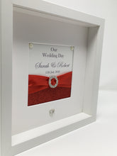 Load image into Gallery viewer, Wedding Day Ribbon Frame - Red Glitter