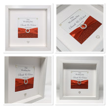 Load image into Gallery viewer, Wedding Day Ribbon Frame - Red Glitter