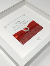 Load image into Gallery viewer, 40th Ruby 40 Years Wedding Anniversary Ribbon Frame - Pebble