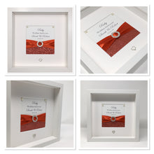 Load image into Gallery viewer, 40th Ruby 40 Years Wedding Anniversary Ribbon Frame - Pebble