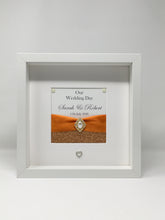 Load image into Gallery viewer, Wedding Day Ribbon Frame - Copper Orange Pebble
