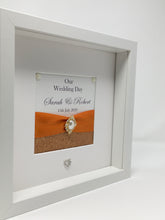 Load image into Gallery viewer, Wedding Day Ribbon Frame - Copper Orange Pebble