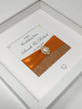 Load image into Gallery viewer, Wedding Day Ribbon Frame - Copper Orange Pebble