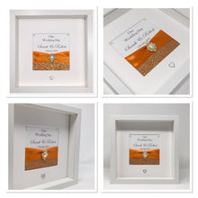 Load image into Gallery viewer, Wedding Day Ribbon Frame - Copper Orange Pebble