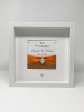 Load image into Gallery viewer, Wedding Day Ribbon Frame - Copper Orange Glitter