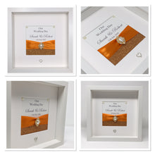 Load image into Gallery viewer, Wedding Day Ribbon Frame - Copper Orange Glitter