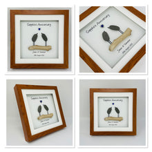 Load image into Gallery viewer, 45th Sapphire 45 Years Wedding Anniversary Frame - Pebble Birds