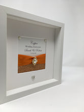 Load image into Gallery viewer, 22nd Copper 22 Years Wedding Anniversary Ribbon Frame - Pebble