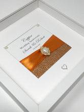 Load image into Gallery viewer, 22nd Copper 22 Years Wedding Anniversary Ribbon Frame - Pebble