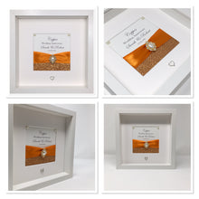 Load image into Gallery viewer, 22nd Copper 22 Years Wedding Anniversary Ribbon Frame - Pebble