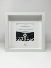 Load image into Gallery viewer, Wedding Day Ribbon Frame - Black Flocked
