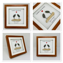Load image into Gallery viewer, 3rd Leather 3 Years Wedding Anniversary Frame - Pebble Birds