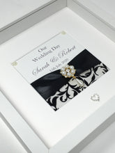 Load image into Gallery viewer, Wedding Day Ribbon Frame - Black Flocked