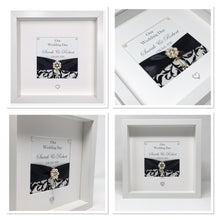 Load image into Gallery viewer, Wedding Day Ribbon Frame - Black Flocked