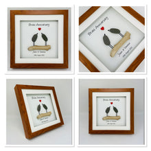 Load image into Gallery viewer, 21st Brass 21 Years Wedding Anniversary Frame - Pebble Birds