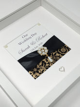 Load image into Gallery viewer, Wedding Day Ribbon Frame - Gold Flocked