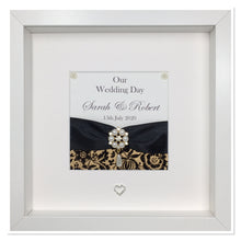 Load image into Gallery viewer, Wedding Day Ribbon Frame - Gold Flocked