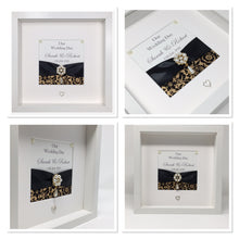 Load image into Gallery viewer, Wedding Day Ribbon Frame - Gold Flocked